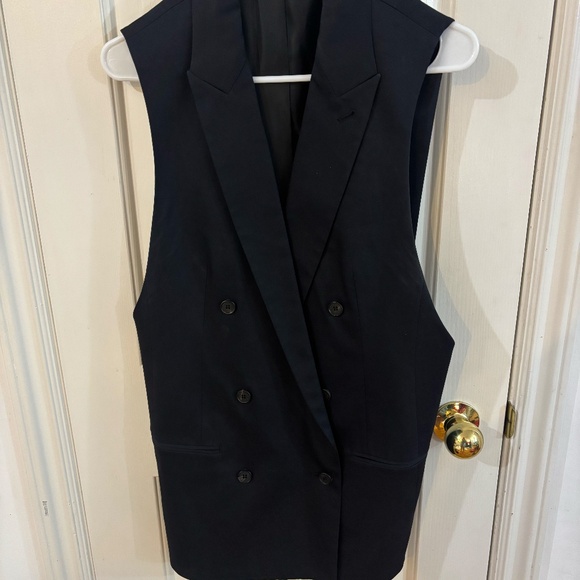 All saints early 2010s suit vest beautiful material navy - Picture 2 of 6